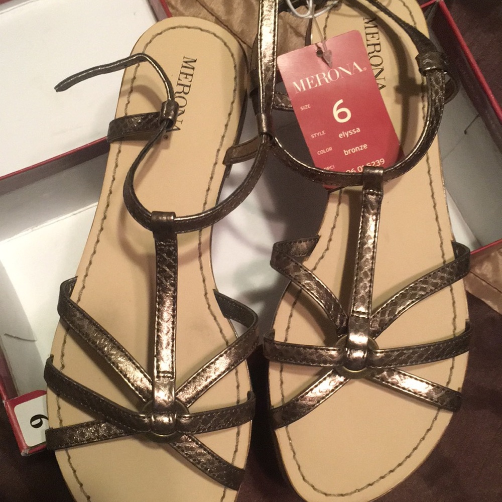 Bronze sandals